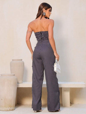 Conjunto Feminino Alfaiataria Casual Elegante Calça Cargo e Top